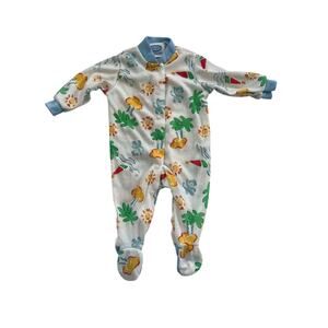 Vintage Izod sleeper sun monkey trees colorful snap boys 0-9 lbs newborn